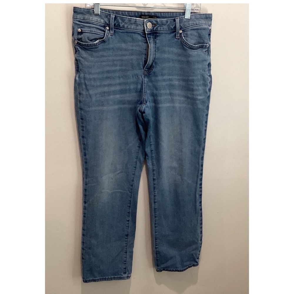 Simply Vera Vera Wang Straight Leg Jeans Medium Wash Blue Denim Womens 14